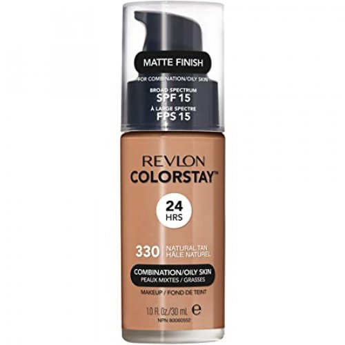 Revlon Colorstay Combination/ Oily Skin, Fond de ten cu pompita, Nuanta 330 NATURAL TAN, SPF 15, 30 ml